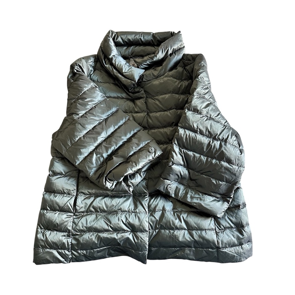 ANORAK Women's Shiny Silver Down Puffer Jacket